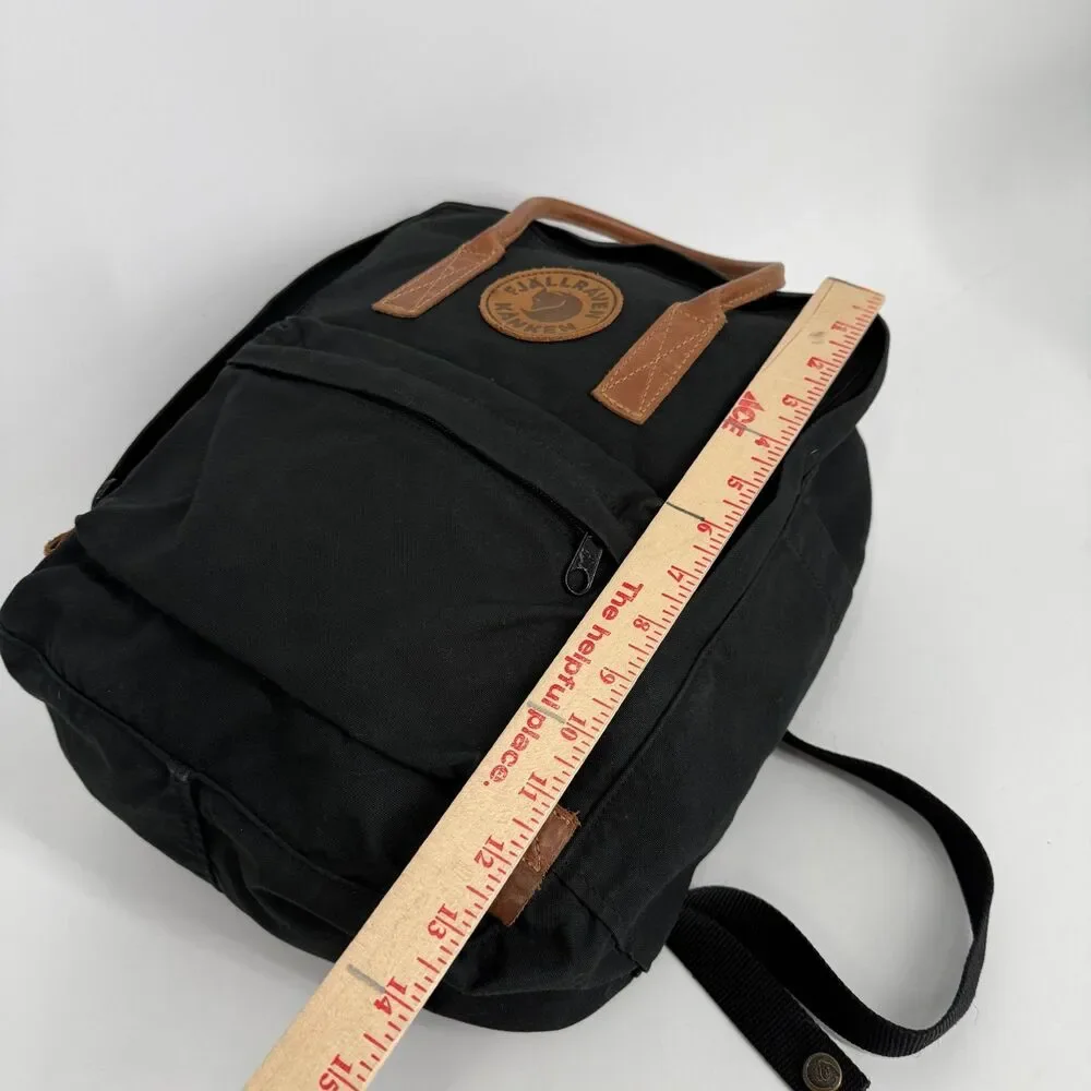 Fjallraven 27173 Kanken No. 2 Canvas Leather G-1000 backpack Rucksack Bag Black